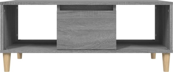vidaXL Stolik kawowy, szary dab sonoma 90x50x36,5 cm, drewnopochodny
