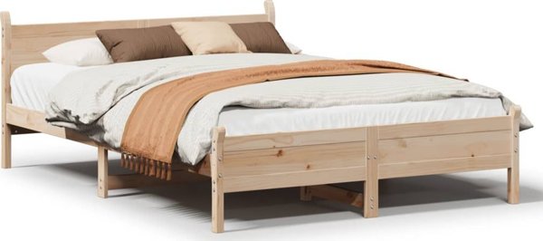 vidaXL Κά FRAME κρεβατιού 150x200 εκ. από συμπαγές πεύκο χωρίς στρώμα