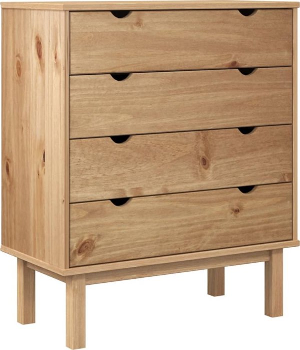 vidaXL vidaXL Komoda z szufladami, 76,5x39,5x90 cm, lite drewno sosnowe