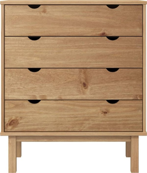 vidaXL vidaXL Komoda z szufladami, 76,5x39,5x90 cm, lite drewno sosnowe