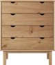 vidaXL vidaXL Komoda z szufladami, 76,5x39,5x90 cm, lite drewno sosnowe