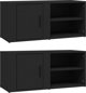 vidaXL vidaXL Szafki pod telewizor, 2 szt., czarne, 80x31,5x36,5 cm