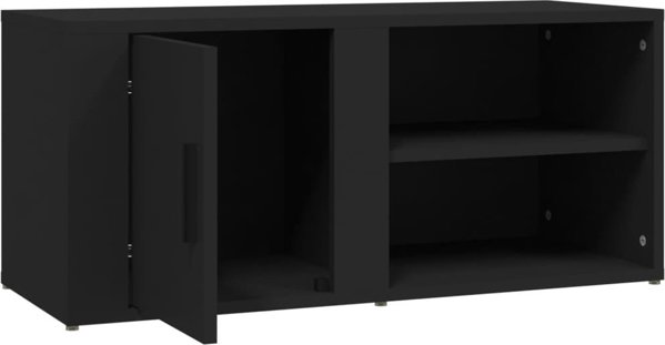 vidaXL vidaXL Szafki pod telewizor, 2 szt., czarne, 80x31,5x36,5 cm