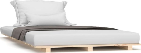 vidaXL Rama κρεβατιού, 75x190 cm, μασίφ πεύκο
