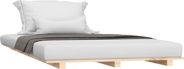 vidaXL Rama κρεβατιού, 75x190 cm, μασίφ πεύκο