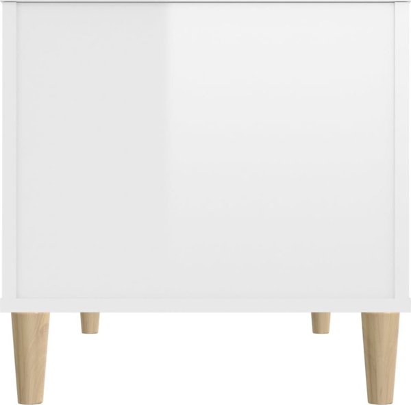 vidaXL Τραπεζάκι Σαλονιού, λευκό γυαλιστερό, 90x44,5x45 εκ.