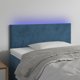 vidaXL Κεφαλάρι κρεβατιού με LED, σκούρο μπλε, 80x5x78/88 cm, βελούδο