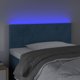 vidaXL Κεφαλάρι κρεβατιού με LED, σκούρο μπλε, 80x5x78/88 cm, βελούδο