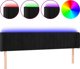 vidaXL Κεφαλάρι κρεβατιού με LED, μαύρο, 163x16x78/88 cm, βελούδο