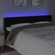 vidaXL Κεφαλάρι κρεβατιού με LED, μαύρο, 163x16x78/88 cm, βελούδο
