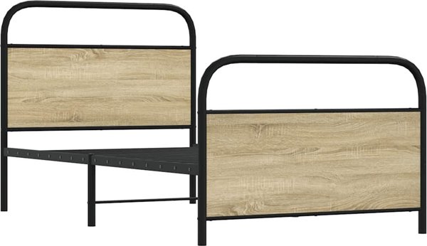 vidaXL Λύγκο χωρίς στρώμα, 90x200 cm, δρυς σονόμα