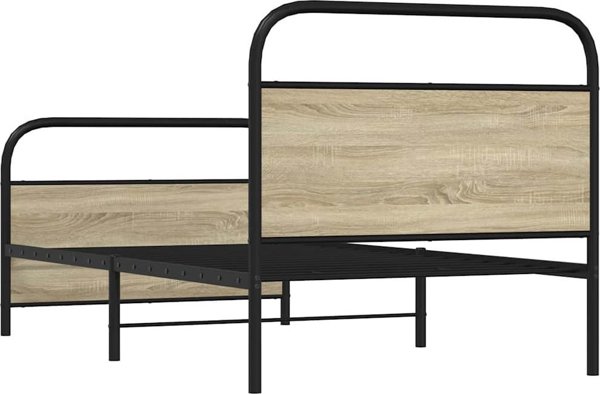 vidaXL Λύγκο χωρίς στρώμα, 90x200 cm, δρυς σονόμα