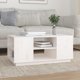 vidaXL Τραπεζάκι Καφέ Λευκό 90x49x40,5 cm από Μασίφ Πεύκο