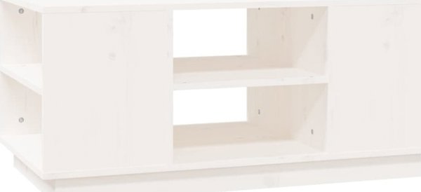 vidaXL Τραπεζάκι Καφέ Λευκό 90x49x40,5 cm από Μασίφ Πεύκο
