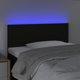 vidaXL Κεφαλάρι κρεβατιού με φωτισμό LED, μαύρο, 90x5x78/88 εκ., ύφασμα