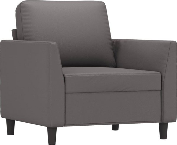 vidaXL Fotel szary 60 cm obity sztuczna skora