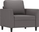 vidaXL Fotel szary 60 cm obity sztuczna skora