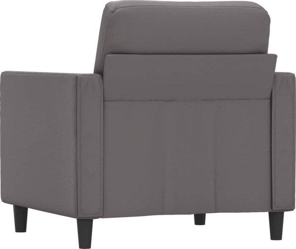 vidaXL Fotel szary 60 cm obity sztuczna skora