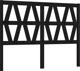 Κεφαλάρι κρεβατιού vidaXL, μαύρο, 166x4x100 cm, μασίφ ξύλο πεύκου
