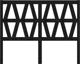 Κεφαλάρι κρεβατιού vidaXL, μαύρο, 166x4x100 cm, μασίφ ξύλο πεύκου