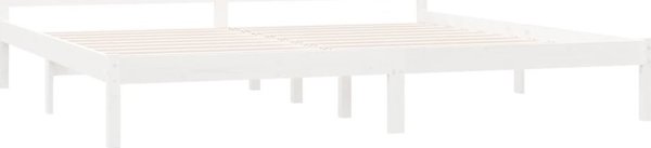 vidaXL Κρεβατοκάμαρα 200x200 cm, λευκό, μασίφ ξύλο