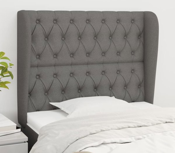 vidaXL Zaglowek uszak, skouroszaro, 103x23x118/128 cm, tkanina