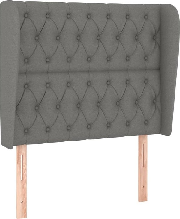 vidaXL Zaglowek uszak, skouroszaro, 103x23x118/128 cm, tkanina