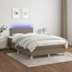 vidaXL Lecho kontynentalne z materacem taupe 120x200 cm tkanina