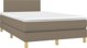 vidaXL Lecho kontynentalne z materacem taupe 120x200 cm tkanina