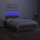 vidaXL Lecho kontynentalne z materacem taupe 120x200 cm tkanina