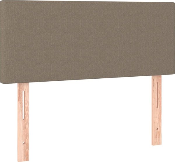vidaXL Lecho kontynentalne z materacem taupe 120x200 cm tkanina