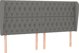 vidaXL Κεφαλάρι uszak, σκούρο γκρι, 203x23x118/128 cm, ύφασμα
