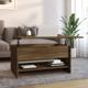 vidaXL Stolik kawowy brazowy dab material drewnopochodny 80x50x40 cm