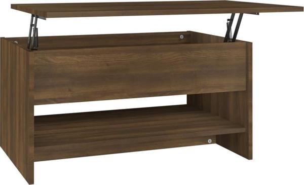 vidaXL Stolik kawowy brazowy dab material drewnopochodny 80x50x40 cm