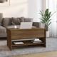 vidaXL Stolik kawowy brazowy dab material drewnopochodny 80x50x40 cm
