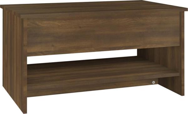 vidaXL Stolik kawowy brazowy dab material drewnopochodny 80x50x40 cm