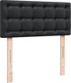 vidaXL Lozko kontynentalne z materacem czarne 90x190 cm