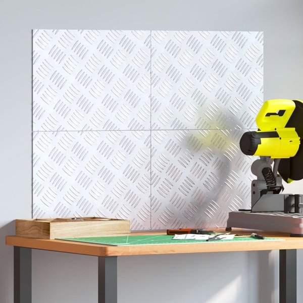 vidaXL Αλουμινένιες ριγέ πλάκες 4 τεμάχια 40x30 cm Αντιολισθητικές