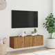 vidaXL Κρεμαστή μονάδα TV έπιπλο οξιά artisan 100x30x30 εκ.