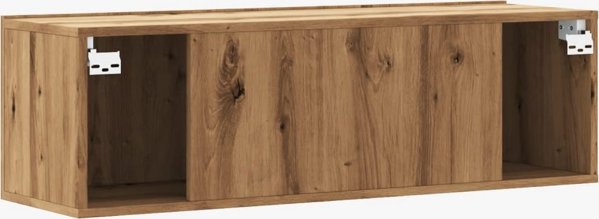 vidaXL Κρεμαστή μονάδα TV έπιπλο οξιά artisan 100x30x30 εκ.