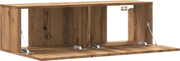 vidaXL Κρεμαστή μονάδα TV έπιπλο οξιά artisan 100x30x30 εκ.