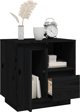 vidaXL vidaXL Szafki nocne, 2 szt., czarne, 50x34x50 cm, lite drewno sosnowe
