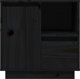vidaXL vidaXL Szafki nocne, 2 szt., czarne, 50x34x50 cm, lite drewno sosnowe