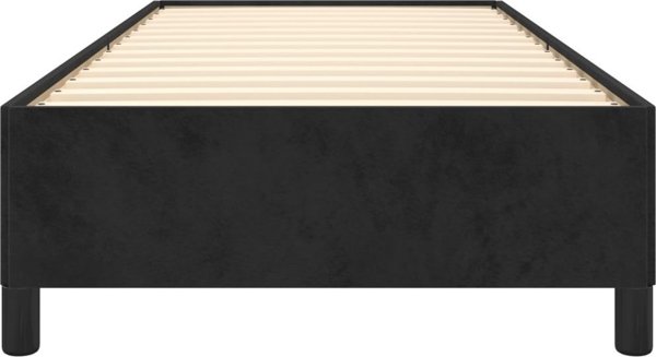 vidaXL Rama κρεβατιού, μαύρη, 80 x 200 cm, επενδυμένη με βελούδο