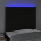 vidaXL Κεφαλάρι Κρεβατιού με LED, Μαύρο, 90x5x118/128 cm, Ύφασμα