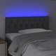 vidaXL Κεφαλάρι κρεβατιού με LED, Σκούρο Γκρι, 90x7x78/88 cm, Ύφασμα