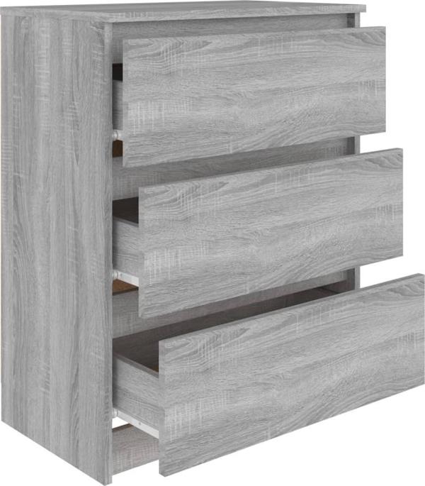 vidaXL Komoda szary dab sonoma 60x35x76 cm material drewnopochodny