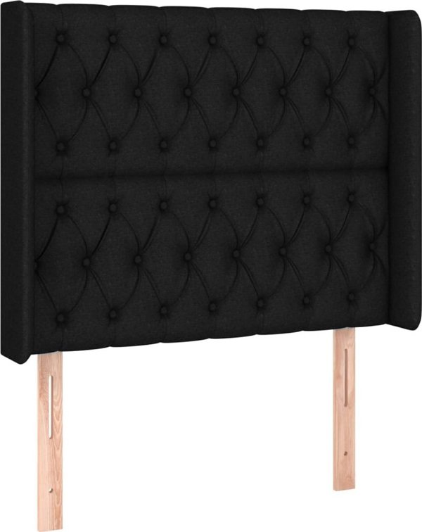vidaXL Κεφαλάρι Πολυθρόνας, Μαύρο, 103x16x118/128 cm, Υφασμάτινο