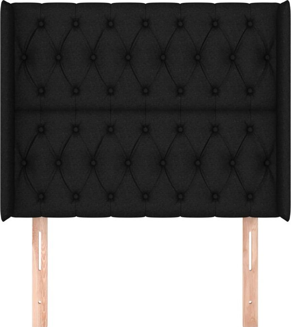 vidaXL Κεφαλάρι Πολυθρόνας, Μαύρο, 103x16x118/128 cm, Υφασμάτινο