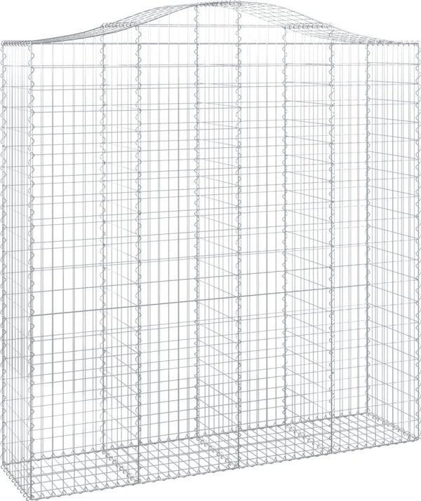 vidaXL Kosze gabionowe, 4 τεμ, 200x50x200/220 εκ, γαλβανισμένο σίδερο